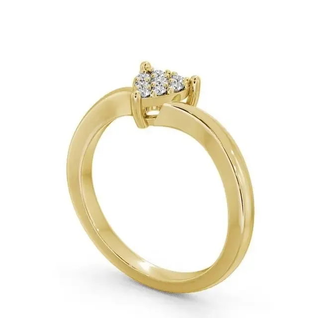 0.20CT Round Cut Cluster Lab-Grown Diamond Ring