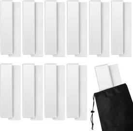 10 Pcs Court Line Marker Kit Flat Rectangular Gym Floor Spot White Boundary Markers Agility Training Accessories for Soccer Basketball Volleyball Badminton Outdoor