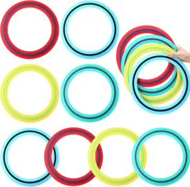 12 Pack Flying Ring 11 Inch Flying Disc Bulk for Backyard Beach Outdoor Soft Sport Discs for Beach Pool Backyard Camping Activities Sport Playing Toss Game Gift