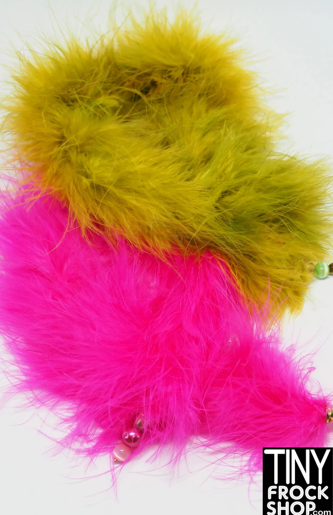 12" Fashion Doll Marabou Beaded End Boas by Pam Maness - More Colors