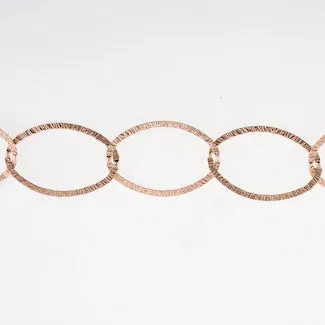 17x6mm Rose Gold Plated Oval Chain
