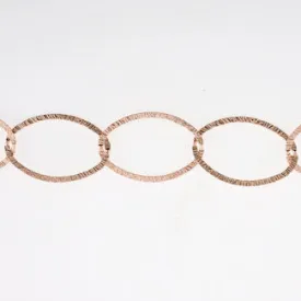 17x6mm Rose Gold Plated Oval Chain