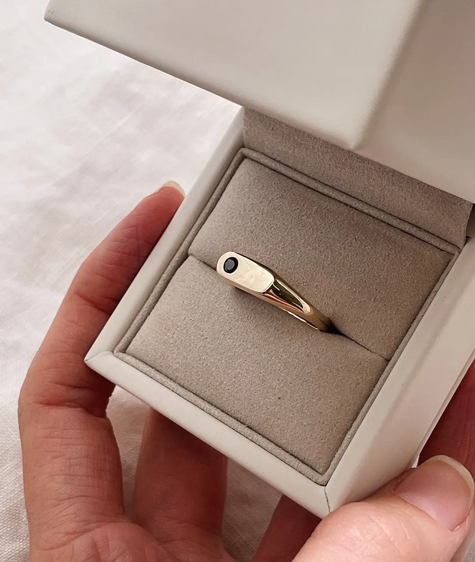 3mm Diamond Oval Signet
