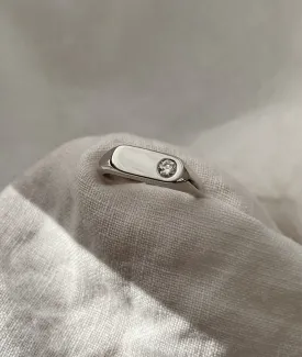 3mm Diamond Oval Signet