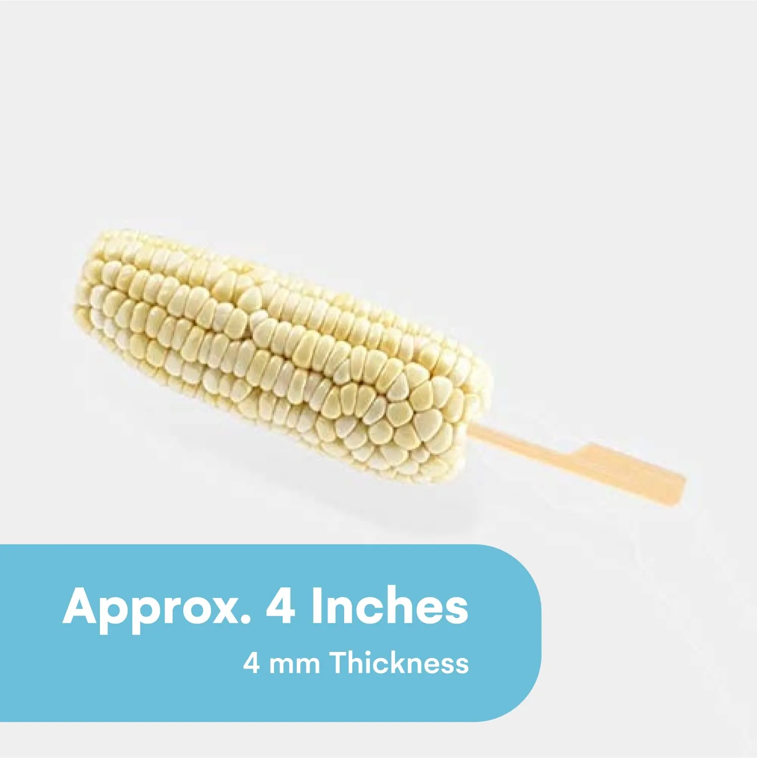 4 Inches Premium Natural Bamboo Picks Paddle Skewers - 200