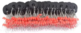 6 in 1 Fishing Bobber Stopper,Soft Silicone Float Sinker Stops,100Pcs Cylinder,Oval Float Stop Stoppers