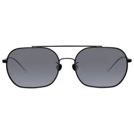 Ann Demeulemeester Men's Sunglasses Matte Black and Silver AD63C4SUN