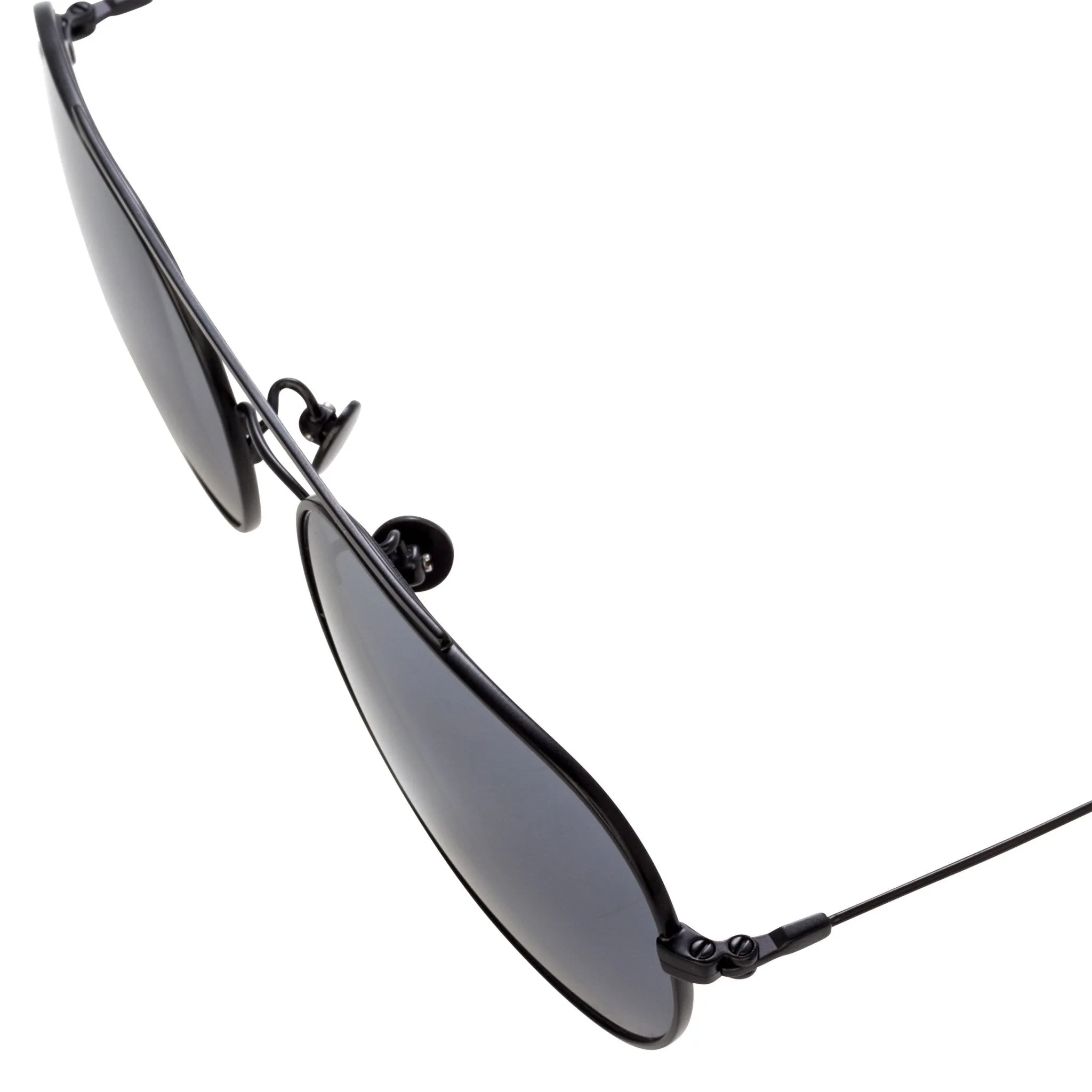 Ann Demeulemeester Men's Sunglasses Matte Black and Silver AD63C4SUN