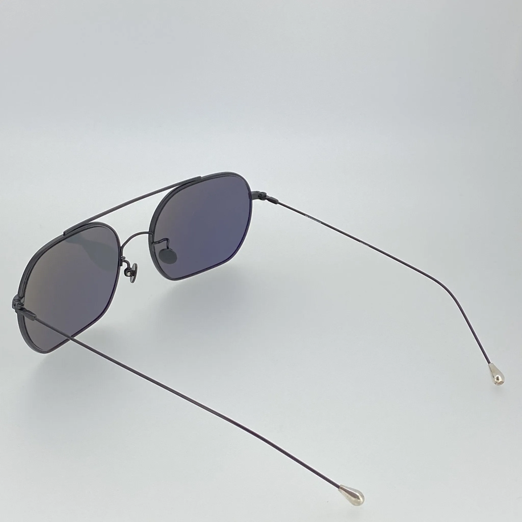 Ann Demeulemeester Men's Sunglasses Matte Black and Silver AD63C4SUN