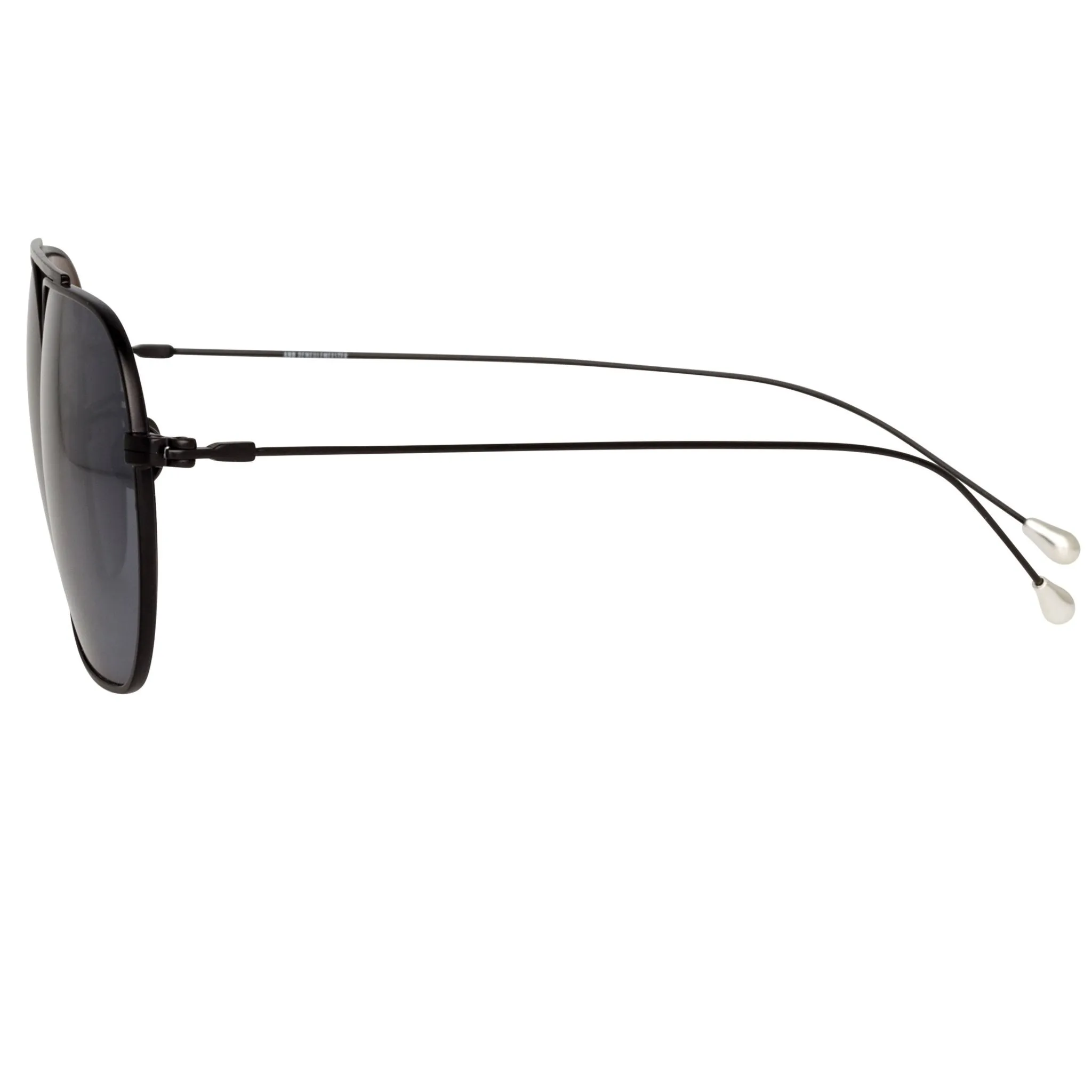 Ann Demeulemeester Men's Sunglasses Matte Black and Silver AD63C4SUN