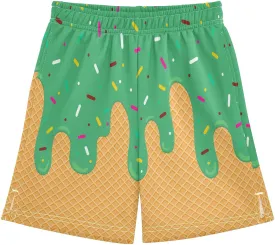 Athletic Gym Shorts Boys Casual Shorts Elastic Waist with Pockets, Summer Kids Bottom for Sports Homewear 7-15 Years
