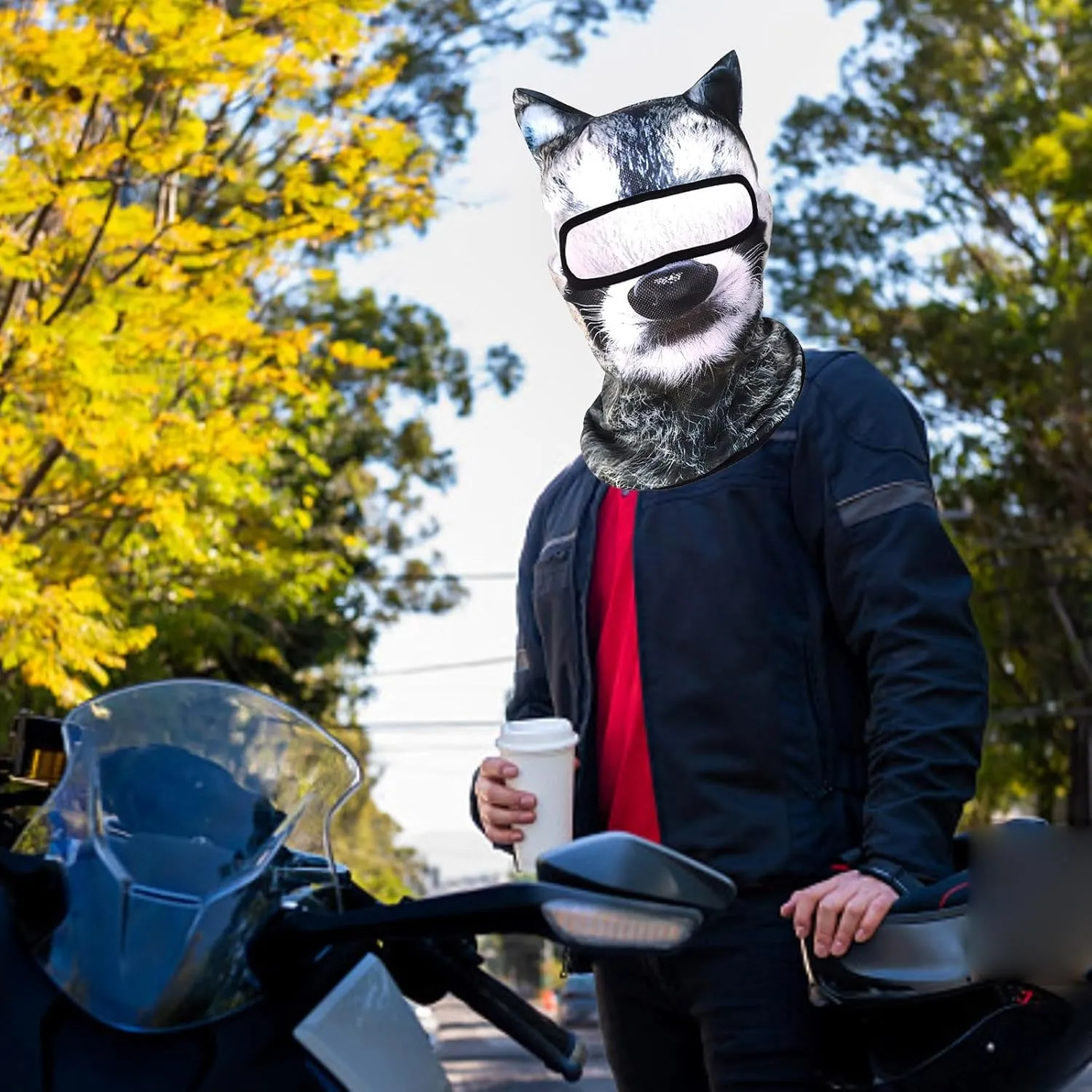 Balaclava Ski Masks Full Face Cat Animal Balaclava Cute Hood mask for Music Festival Raves Party Outdoor Activities