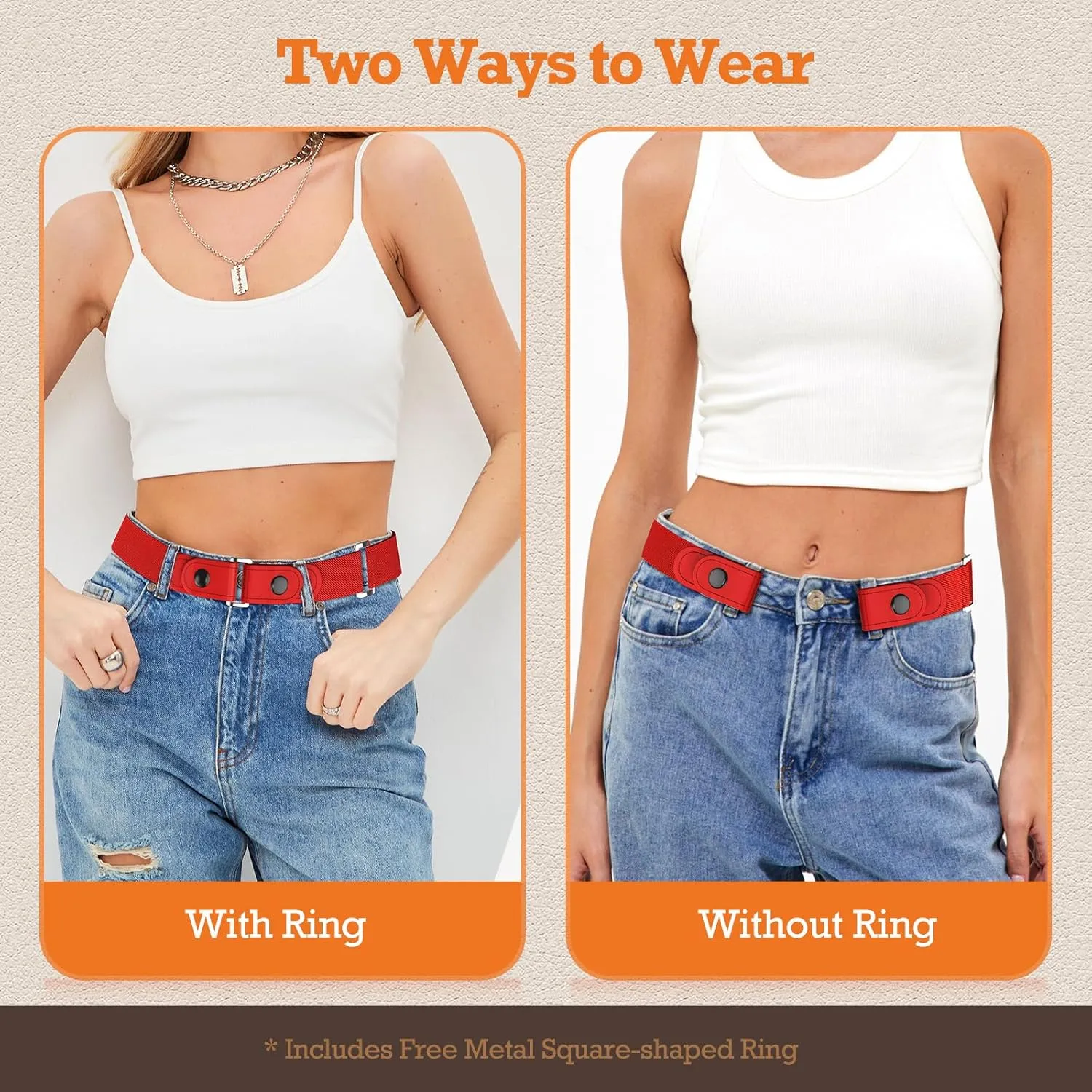 Belts for Women/Men No Buckle Elastic Belt Invisible Buckle Free Stretch Waist Belt for Jean Pants Dresses