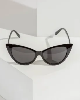 Black Rounded Cat Eye Sunglasses
