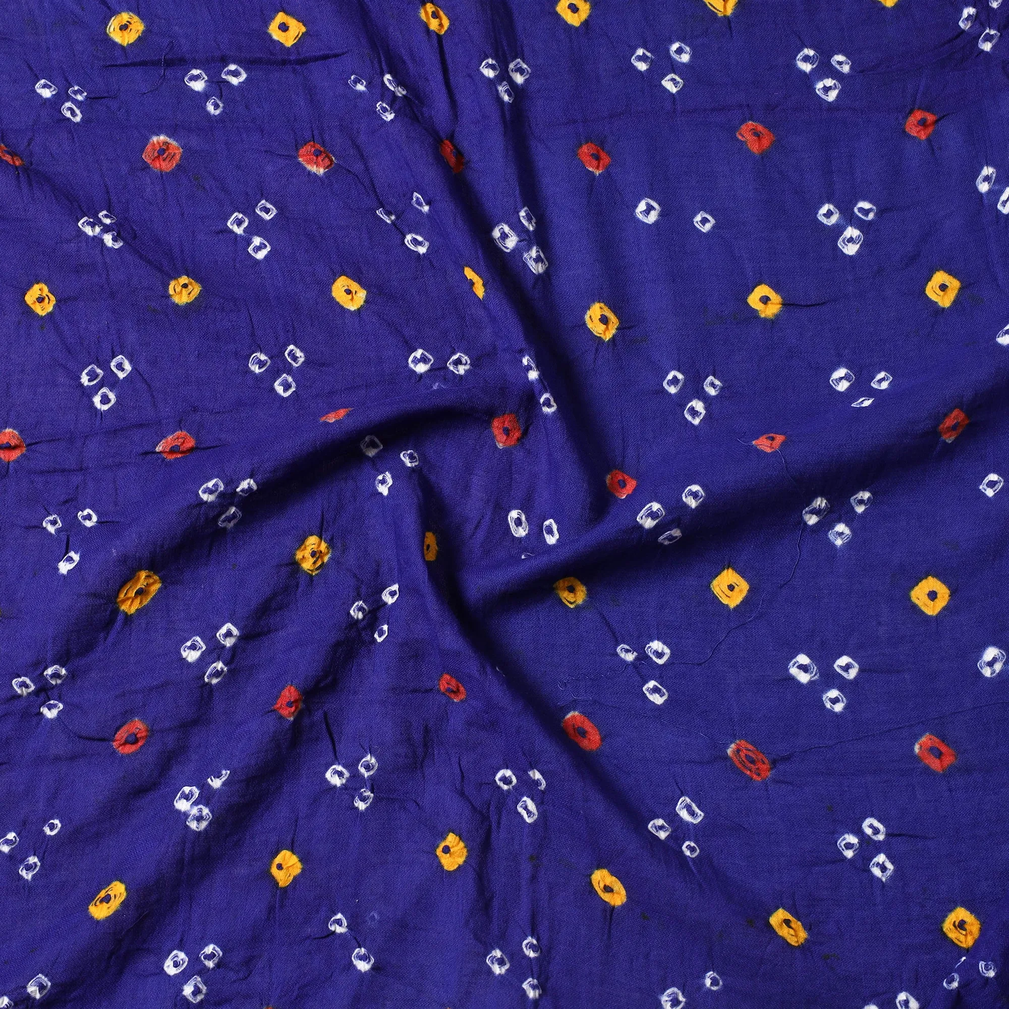 Blue - Kutch Bandhani Tie-Dye Mul Cotton Precut Fabric 27