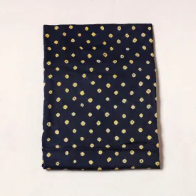 Blue - Kutch Bandhani Tie-Dye Satin Cotton Precut Fabric (1.3 Meter)