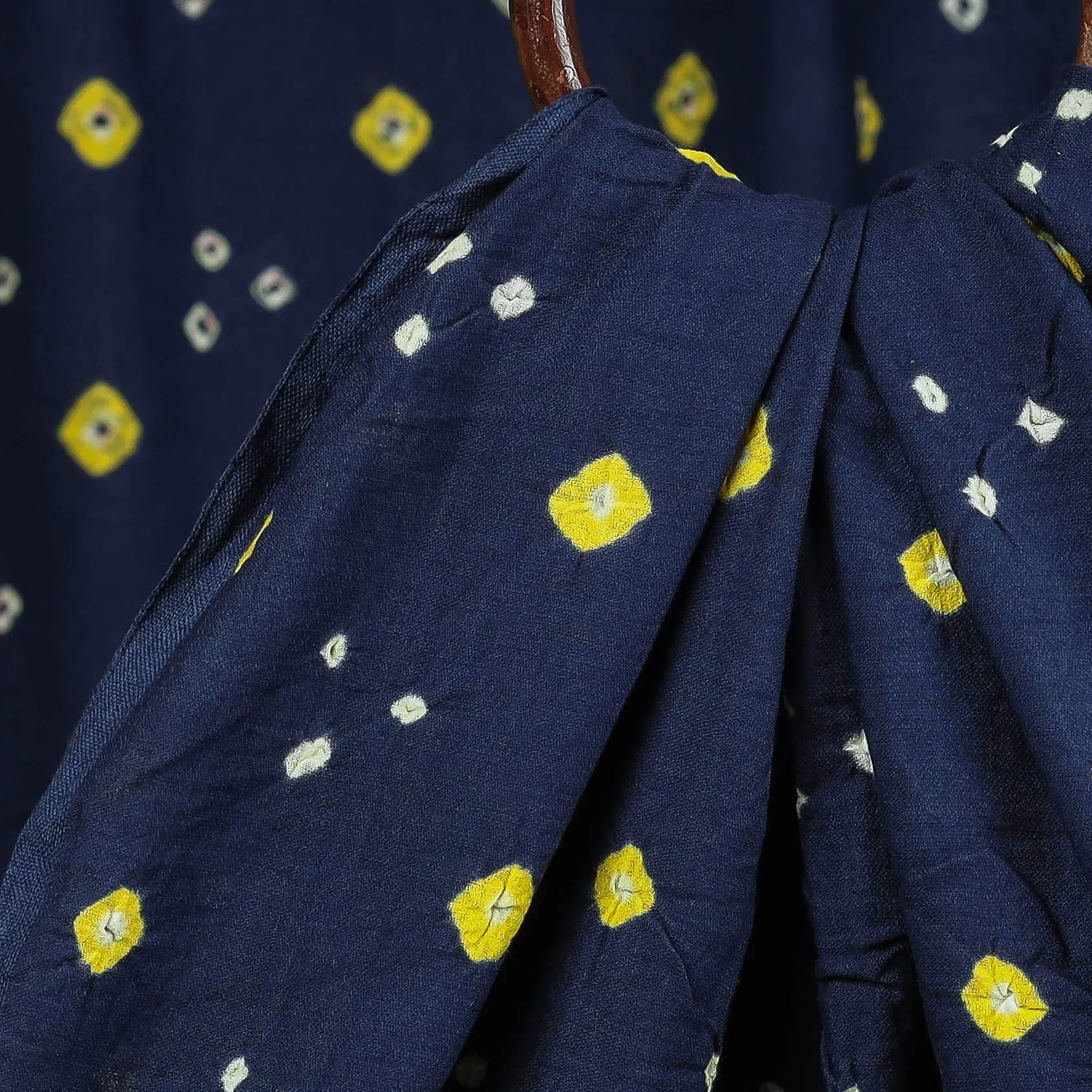Blue -  Kutch Tie-Dye Mul Cotton Bandhani Fabric 02