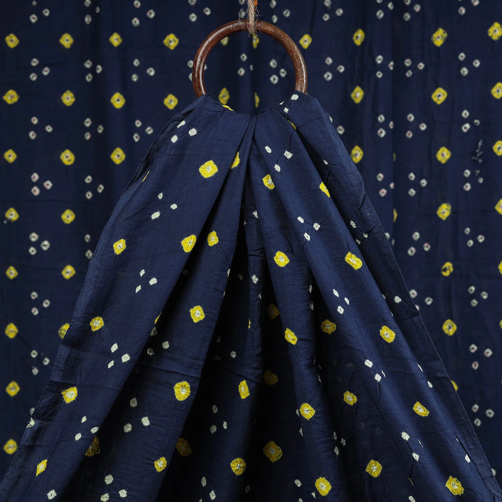 Blue -  Kutch Tie-Dye Mul Cotton Bandhani Fabric 02