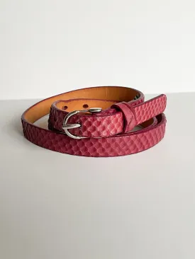 Brave Leather Raspberry Textured Belt - Medium (32.5-37")