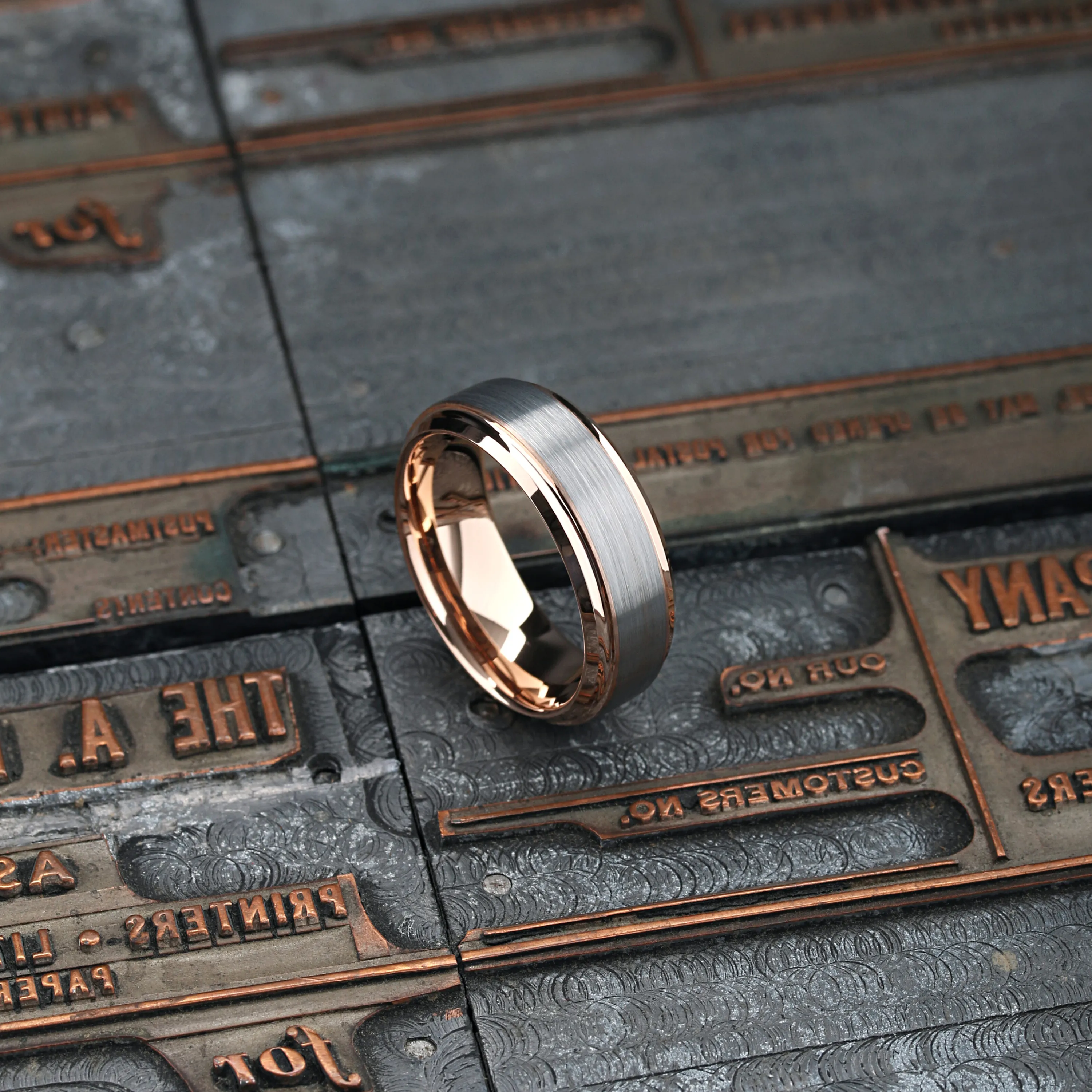 Brushed Silver Rose - Beveled