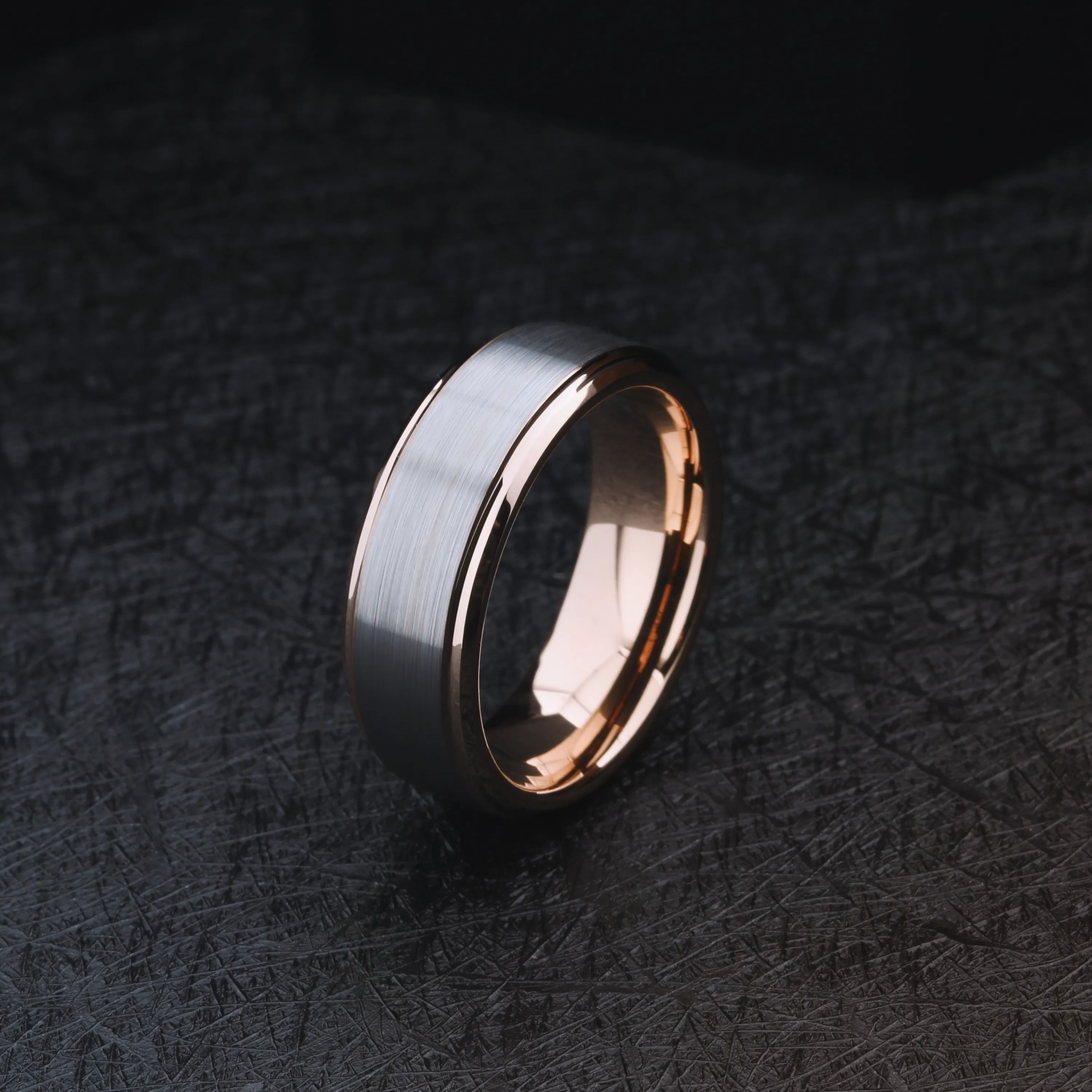 Brushed Silver Rose - Beveled