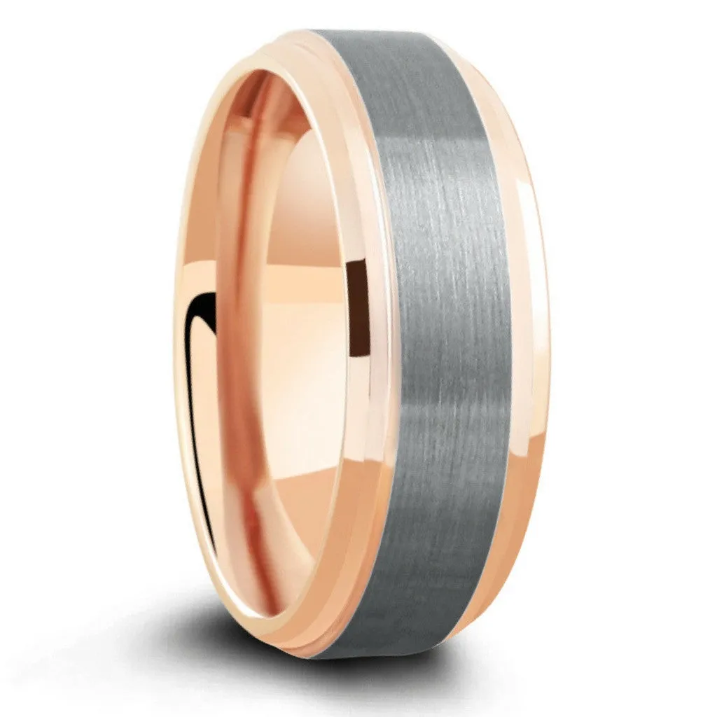 Brushed Silver Rose - Beveled