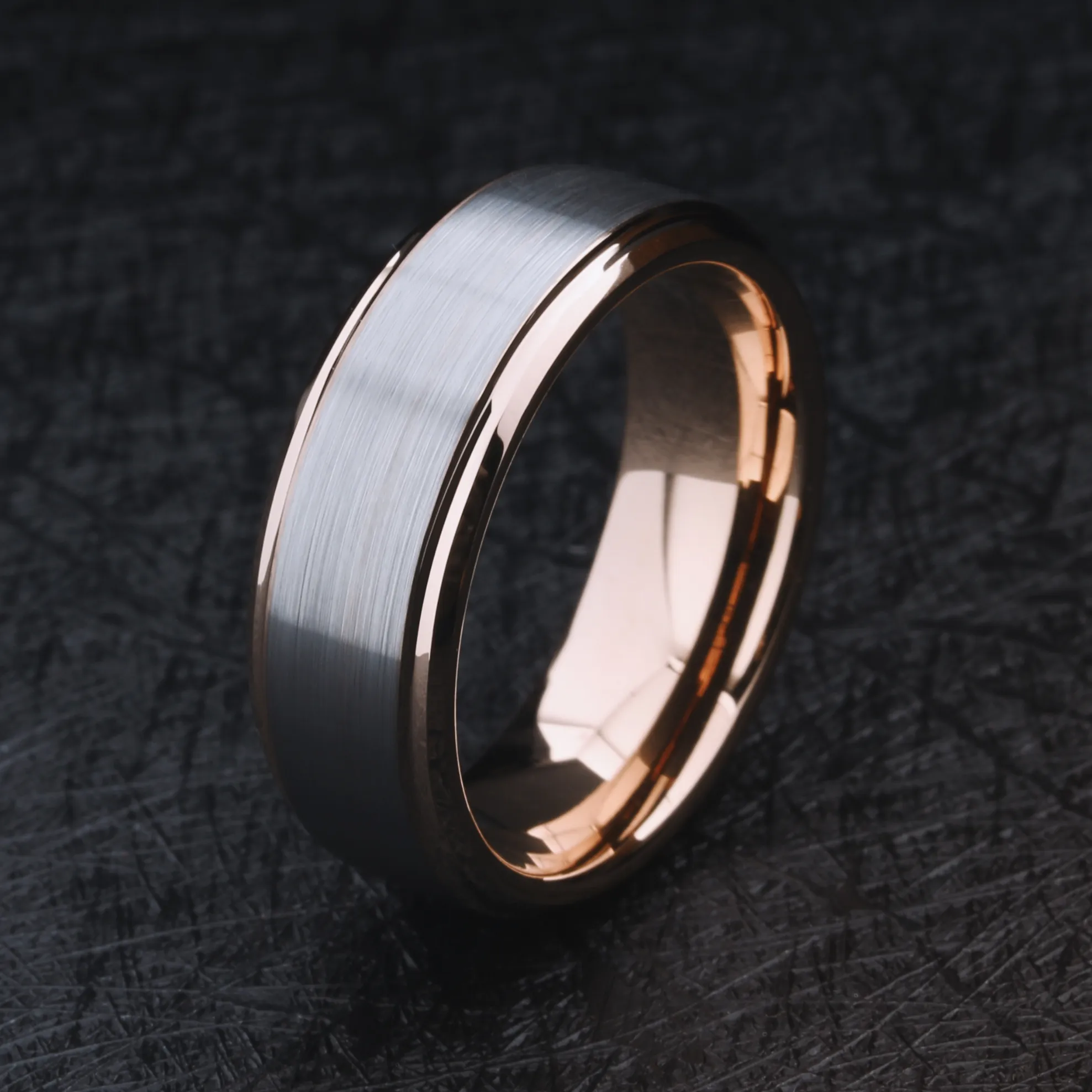 Brushed Silver Rose - Beveled