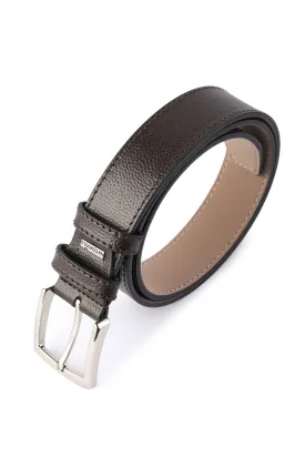 Casual Brown Faux Leather Belt