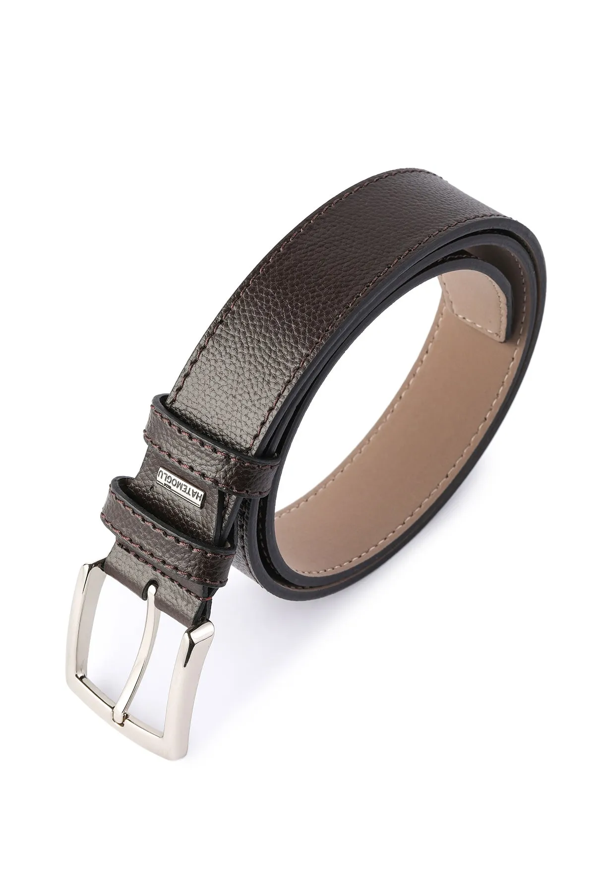 Casual Brown Faux Leather Belt