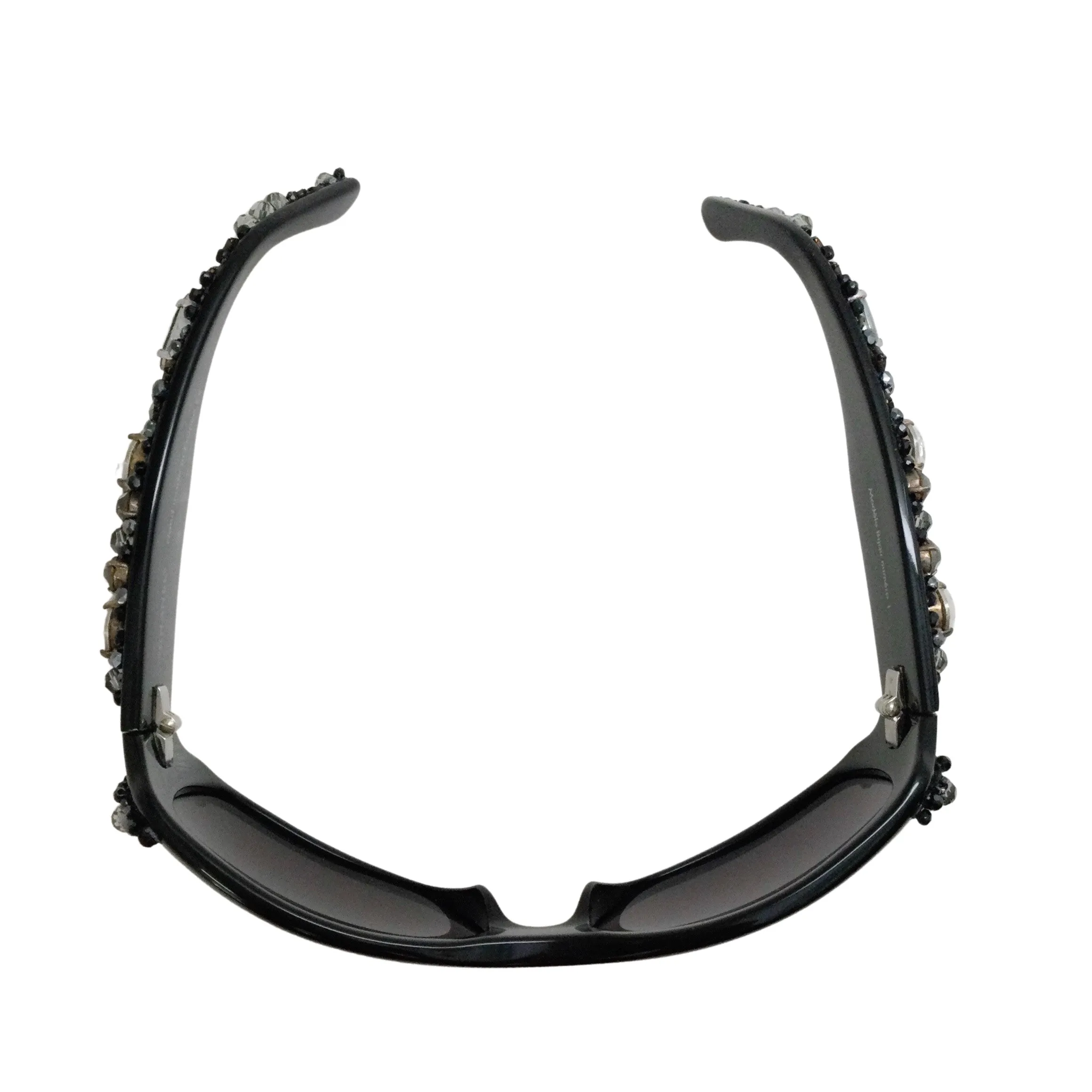 Chanel Black Crystal Bijou Numero 1 Sunglasses