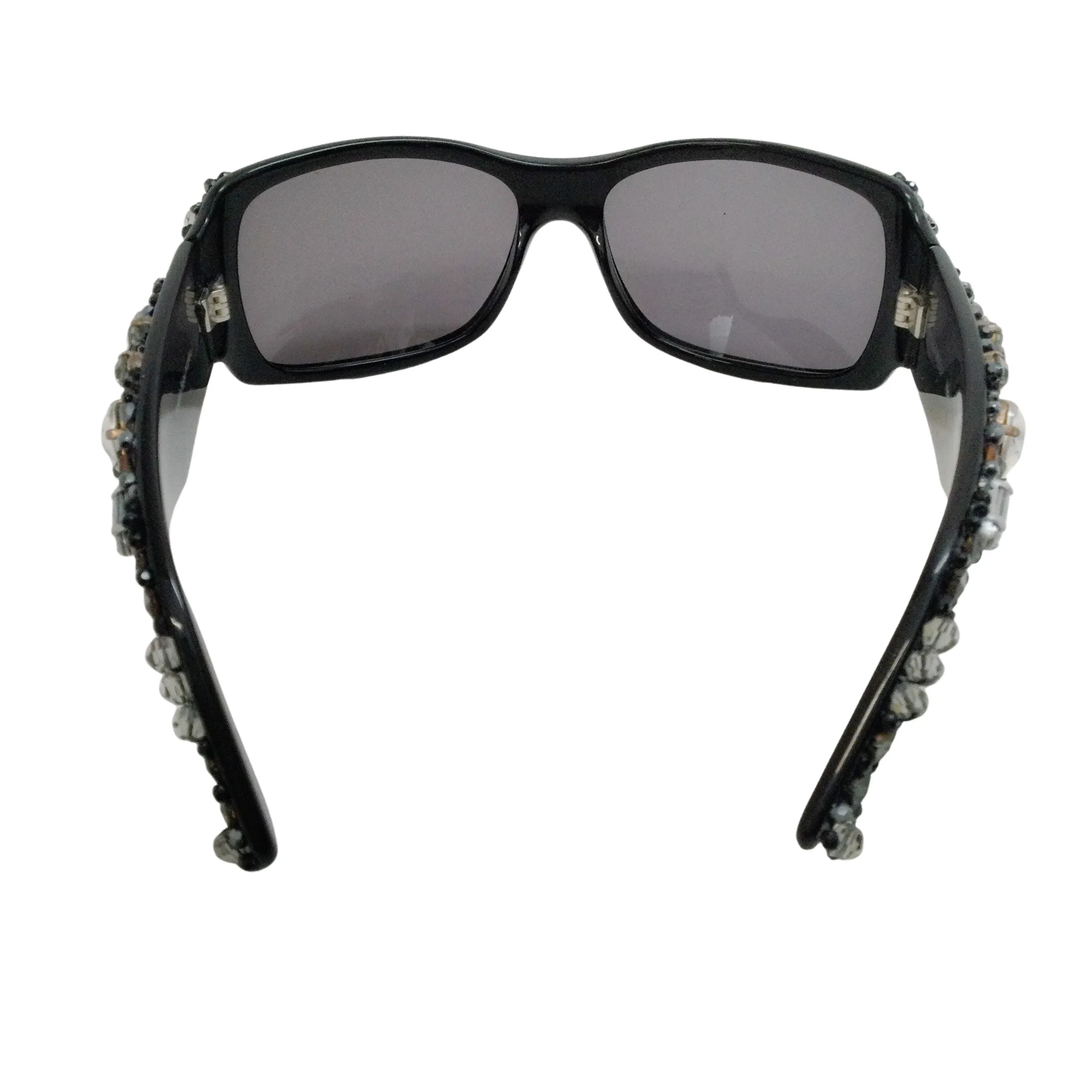 Chanel Black Crystal Bijou Numero 1 Sunglasses
