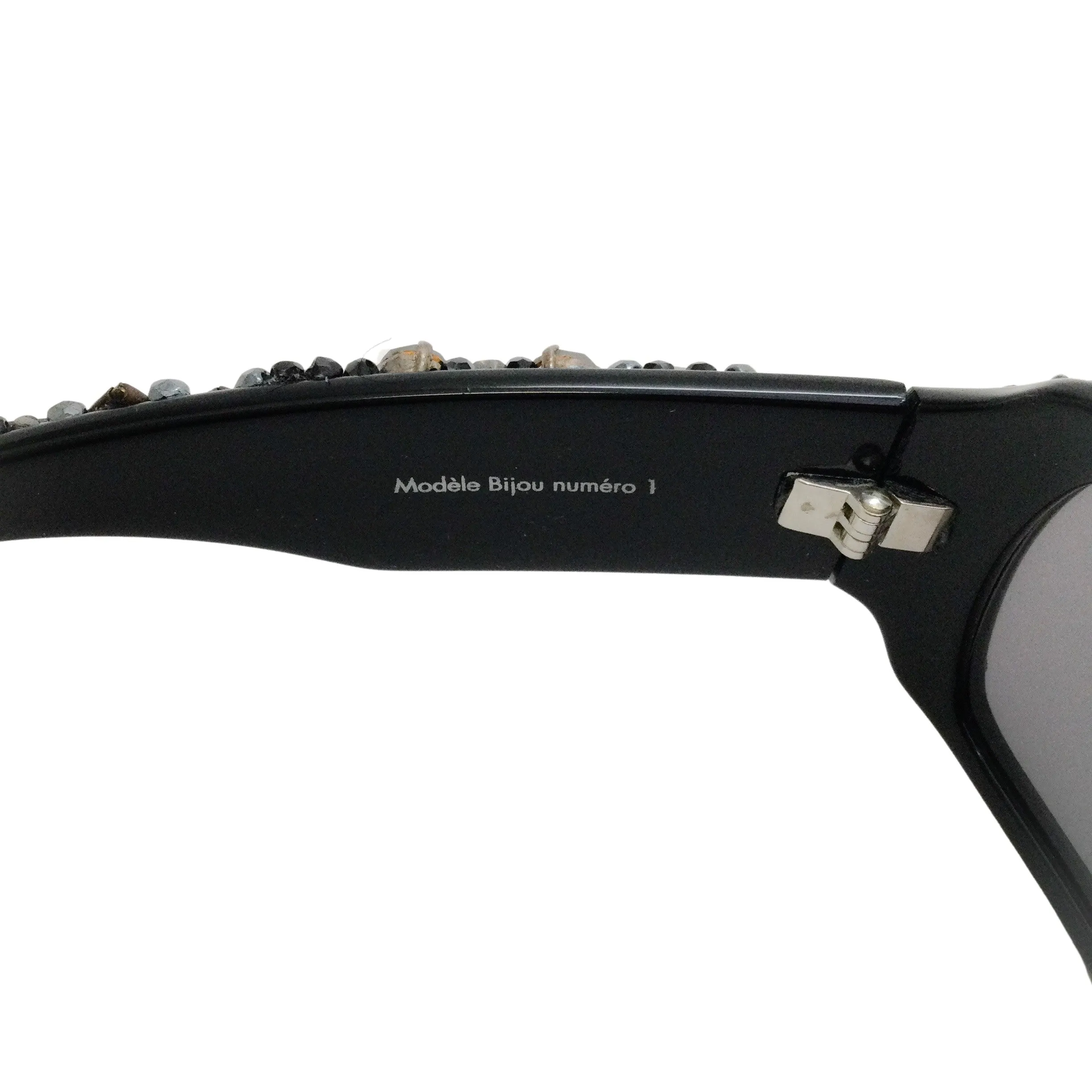 Chanel Black Crystal Bijou Numero 1 Sunglasses