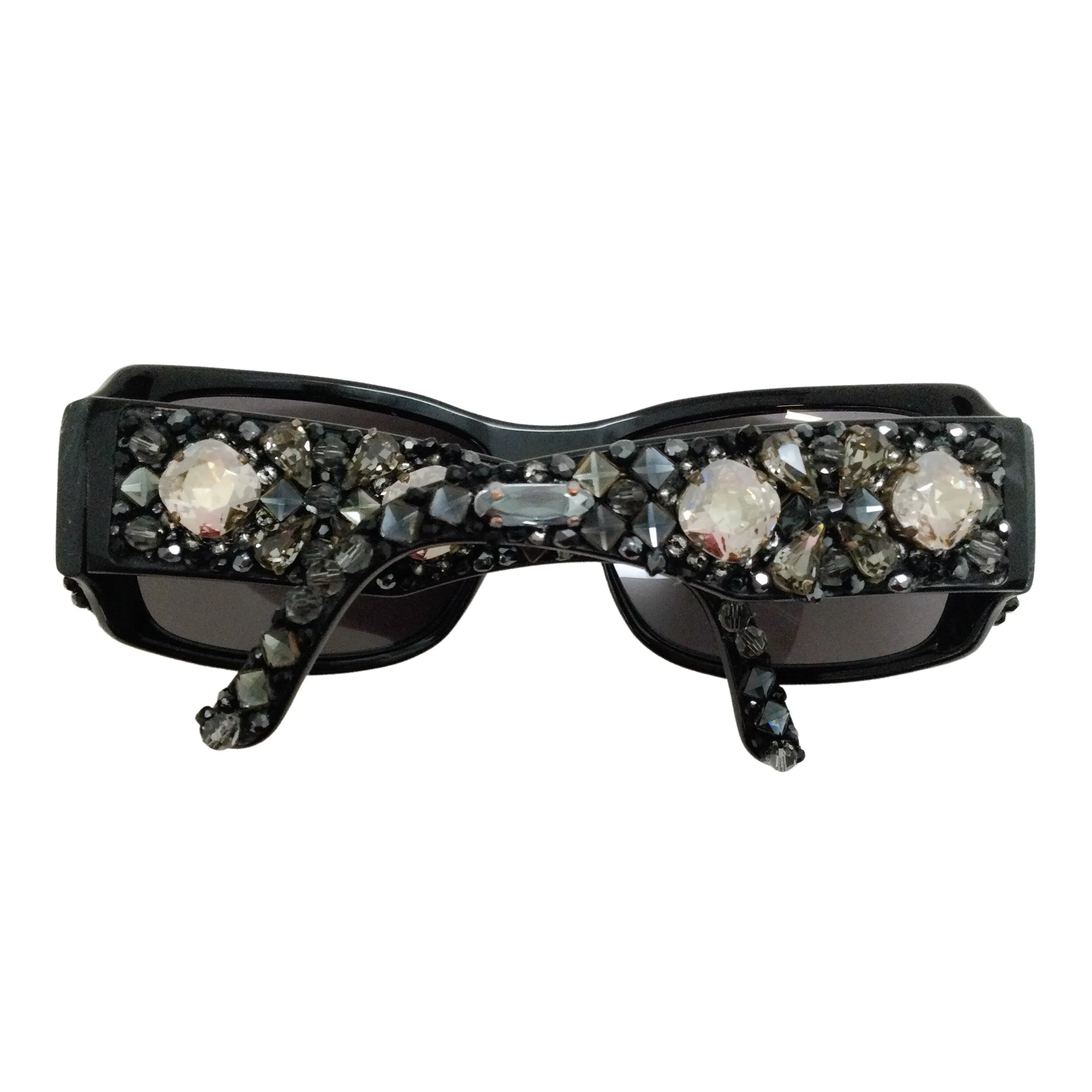 Chanel Black Crystal Bijou Numero 1 Sunglasses