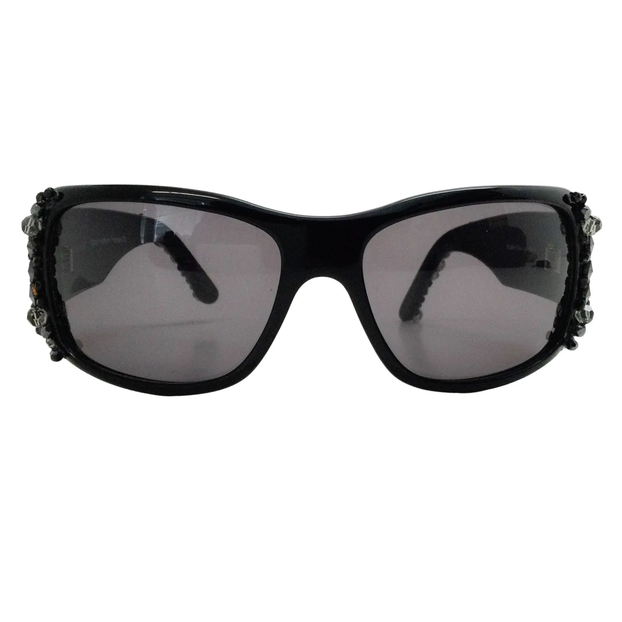 Chanel Black Crystal Bijou Numero 1 Sunglasses