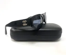 Chanel Vintage Black Small Frame Sunglasses