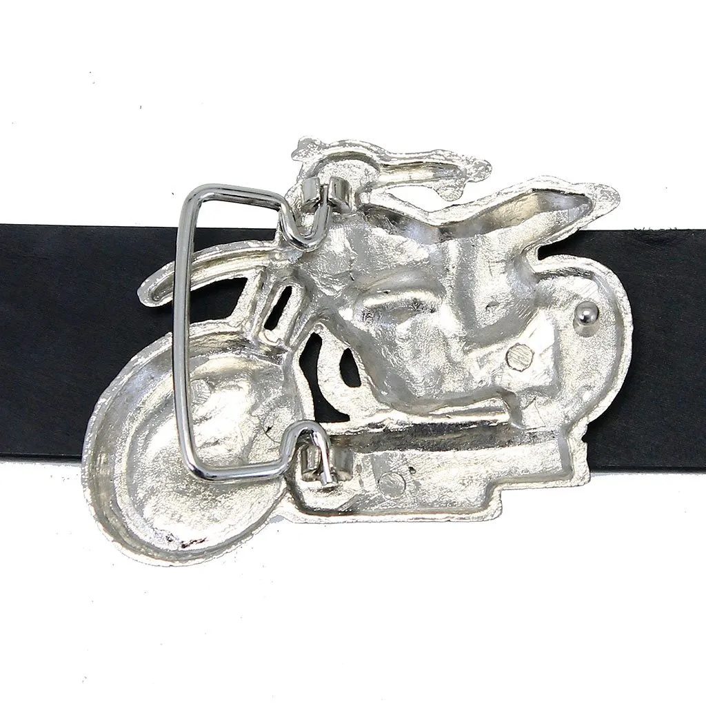 Chrome Motor-cross Belt Buckle #BU100MOTO