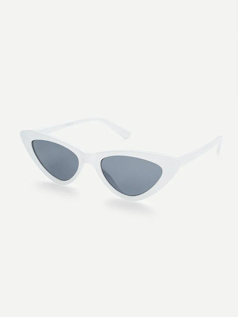 Contrast Frame Cat Eye Sunglasses