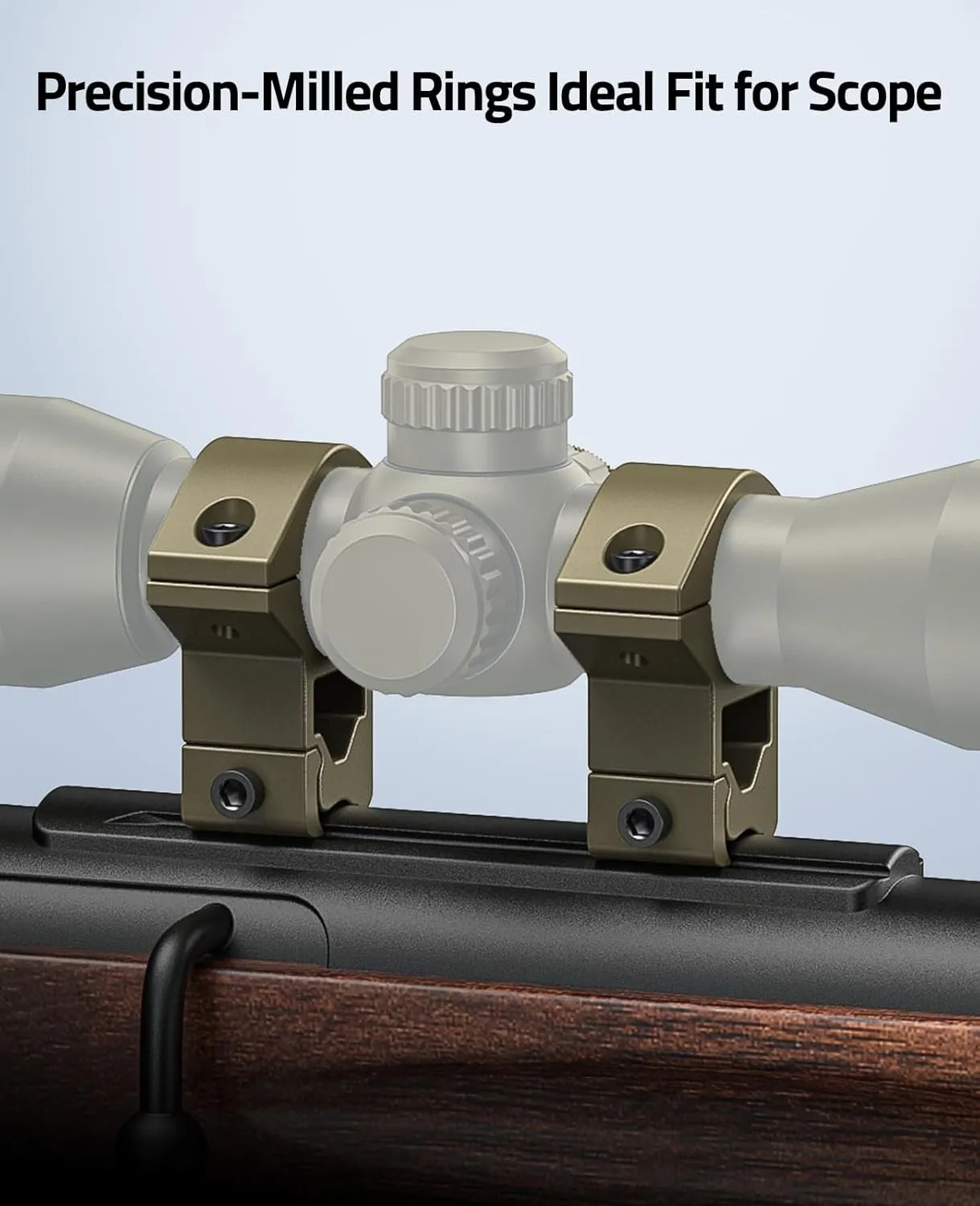 CVLIFE 1 Inch Scope Rings - Scope Mount for Dovetail and Picatinny Rails - 2 Pieces