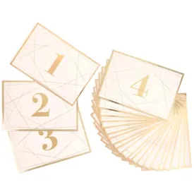 David Tutera™ Modern Geometric Table Number Cards with Gold Foil: 25 pieces