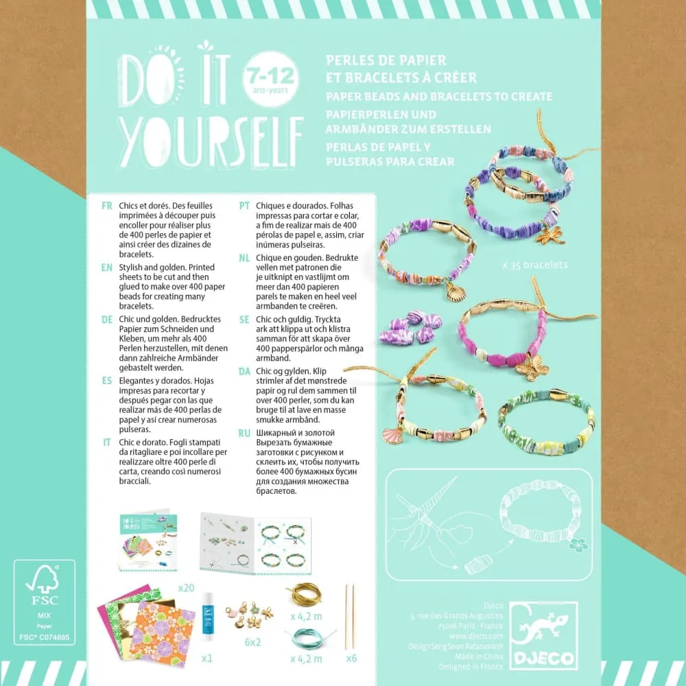 Djeco Do It  Yourself - Paper Beads Bracelet Kit