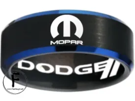 Dodge Mopar Ring Dodge Mopar Logo Ring Black & Blue Ring Sizes 6-13 #mopar