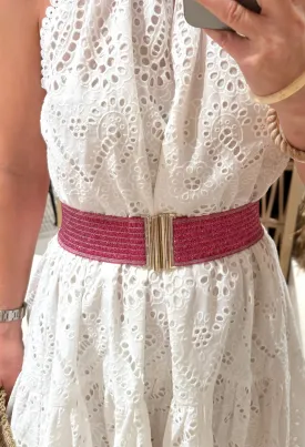 ELASTIC BELT “PINK GLITTER"