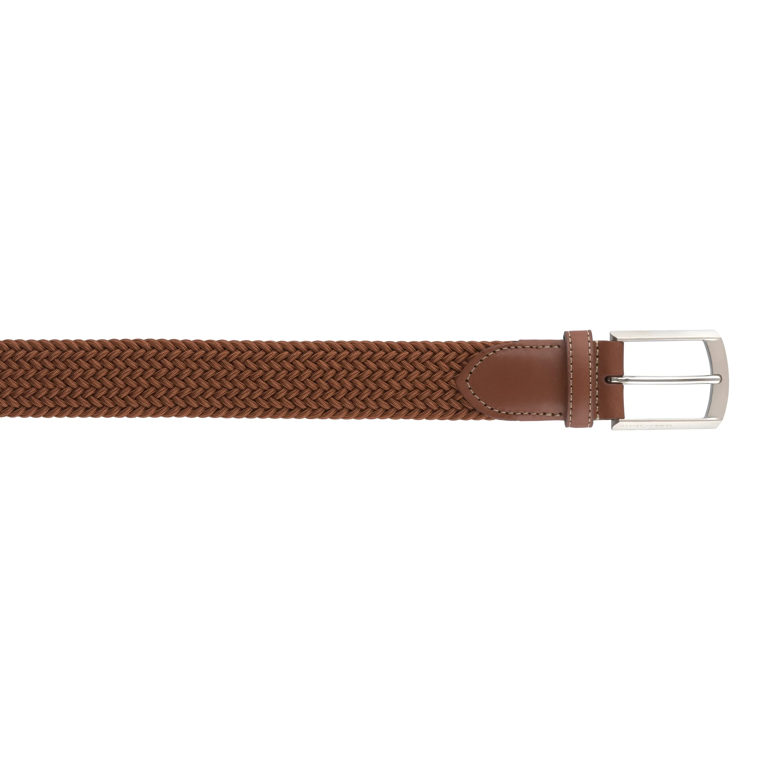 Elastic Braided Belt in Brick