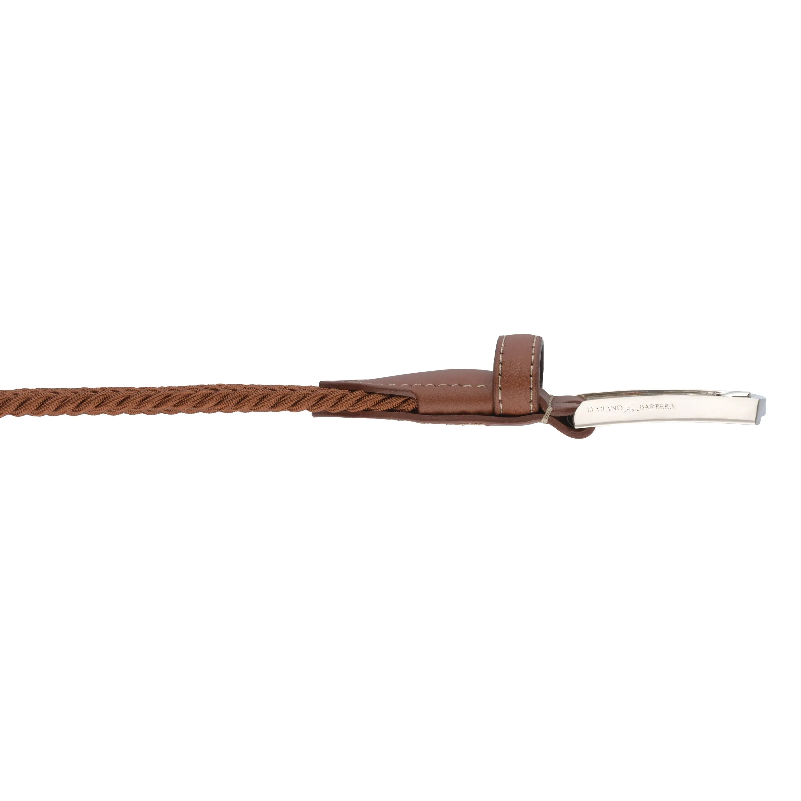 Elastic Braided Belt in Brick