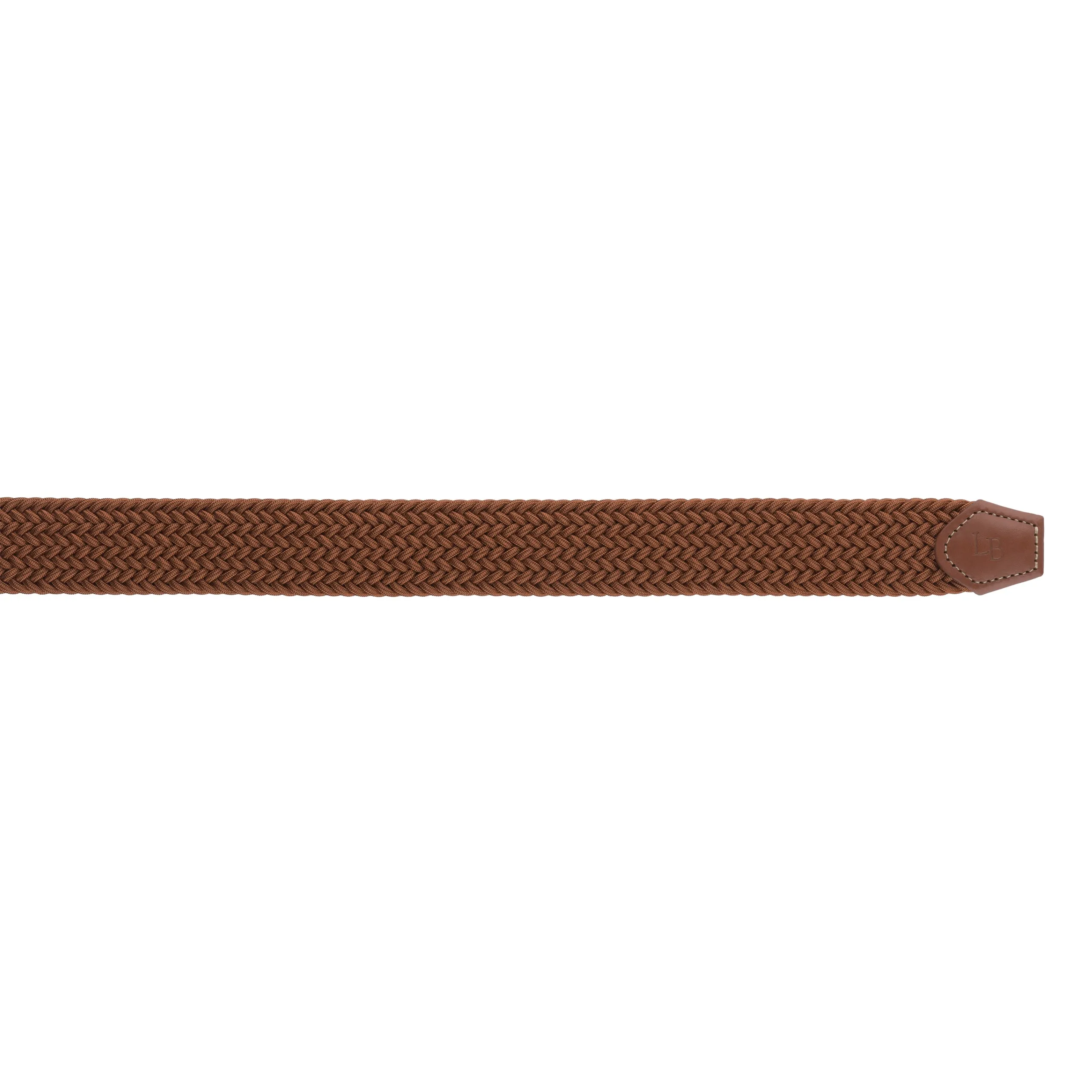 Elastic Braided Belt in Brick