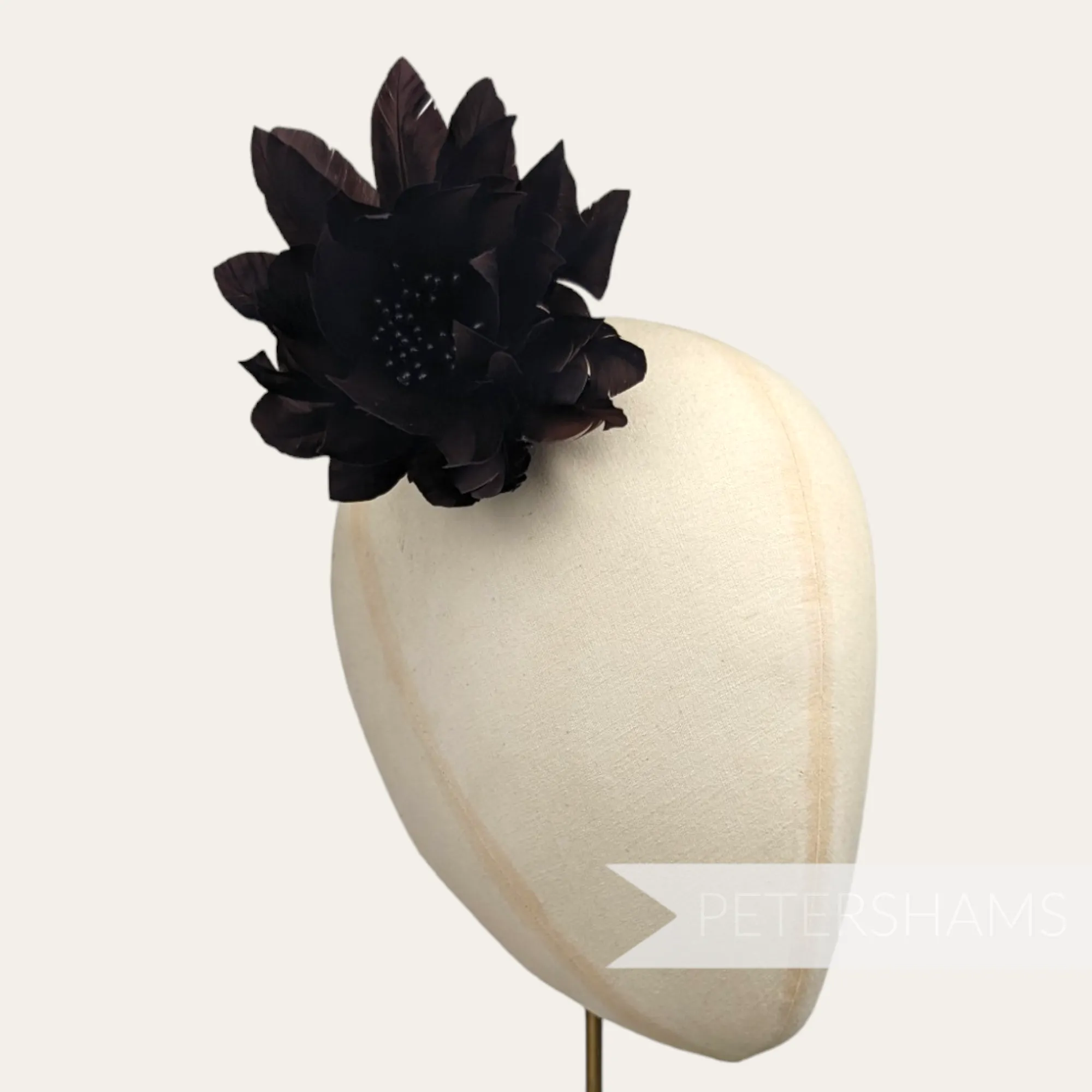'Erin' Goose Feather Lotus Flower Millinery Hat Mount