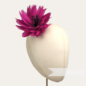'Erin' Goose Feather Lotus Flower Millinery Hat Mount