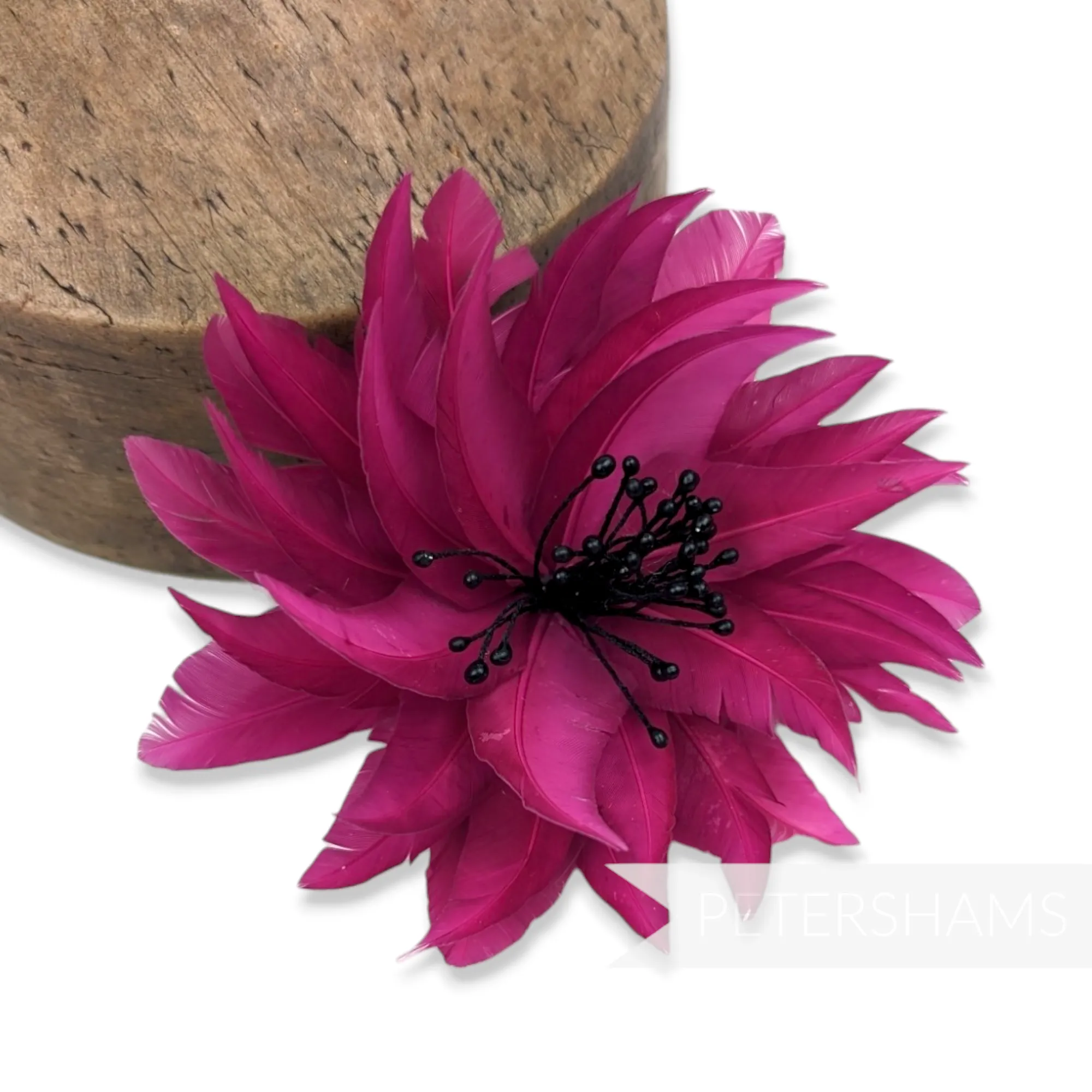 'Erin' Goose Feather Lotus Flower Millinery Hat Mount