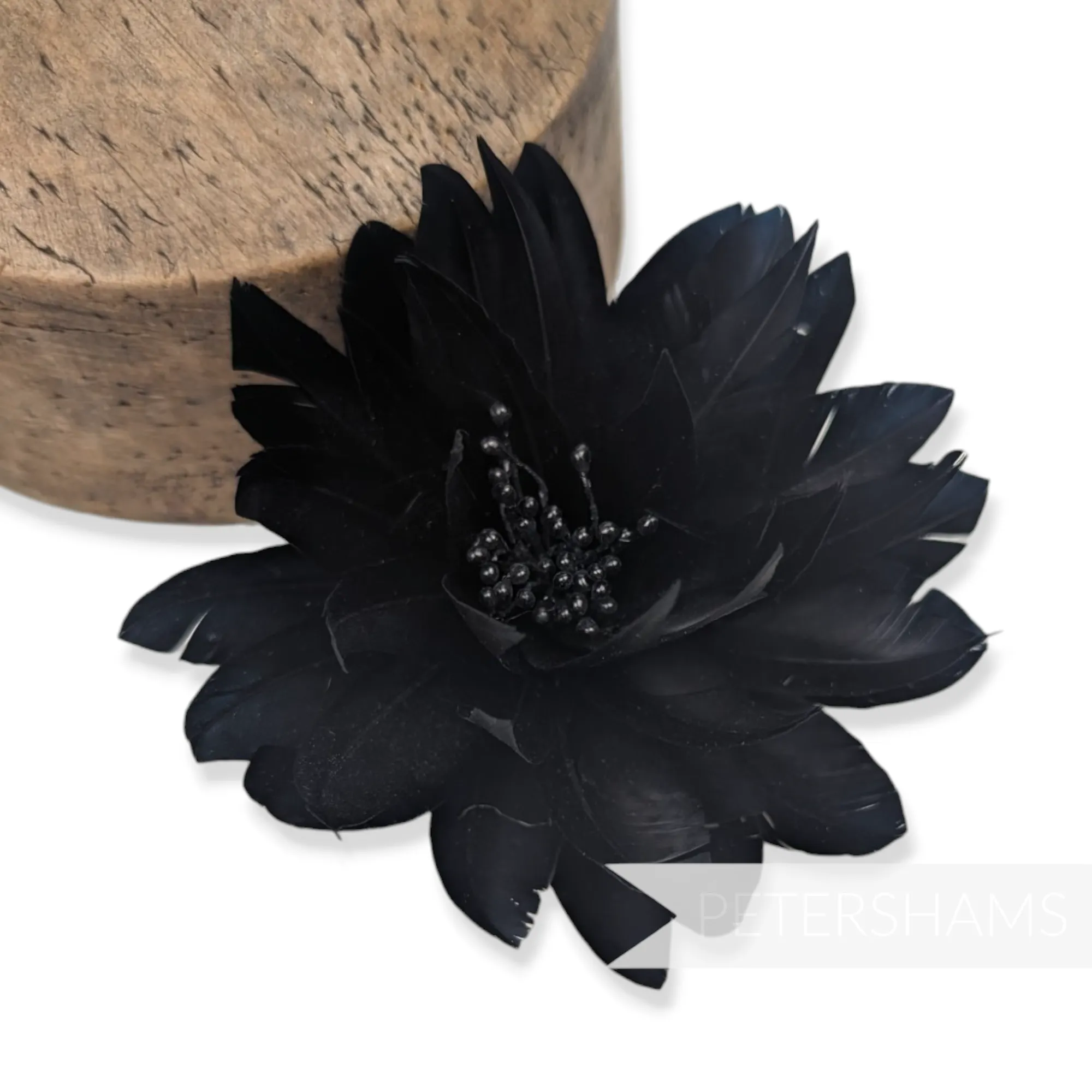 'Erin' Goose Feather Lotus Flower Millinery Hat Mount