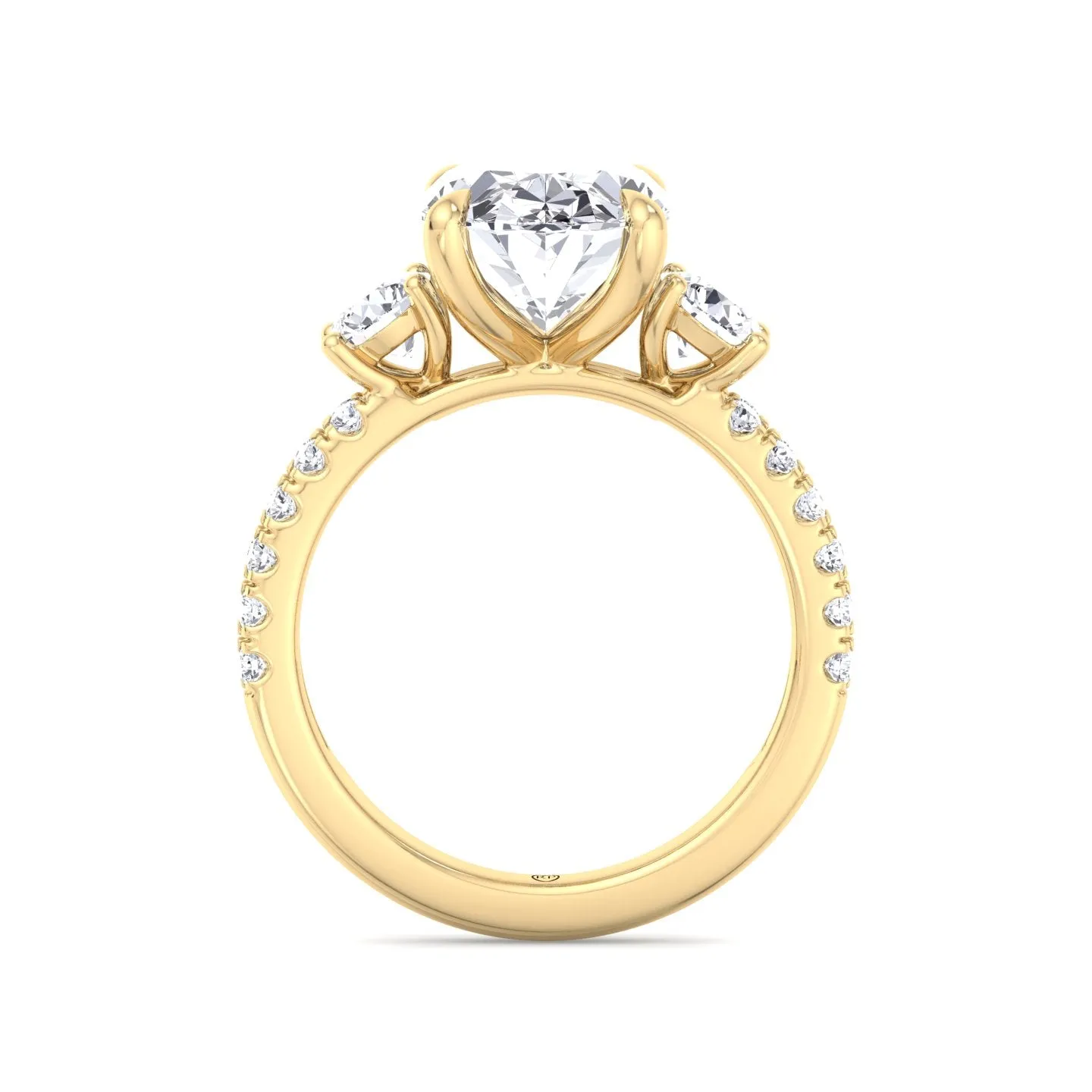 Farra - Double Row Accented Round & Oval Engagement Ring
